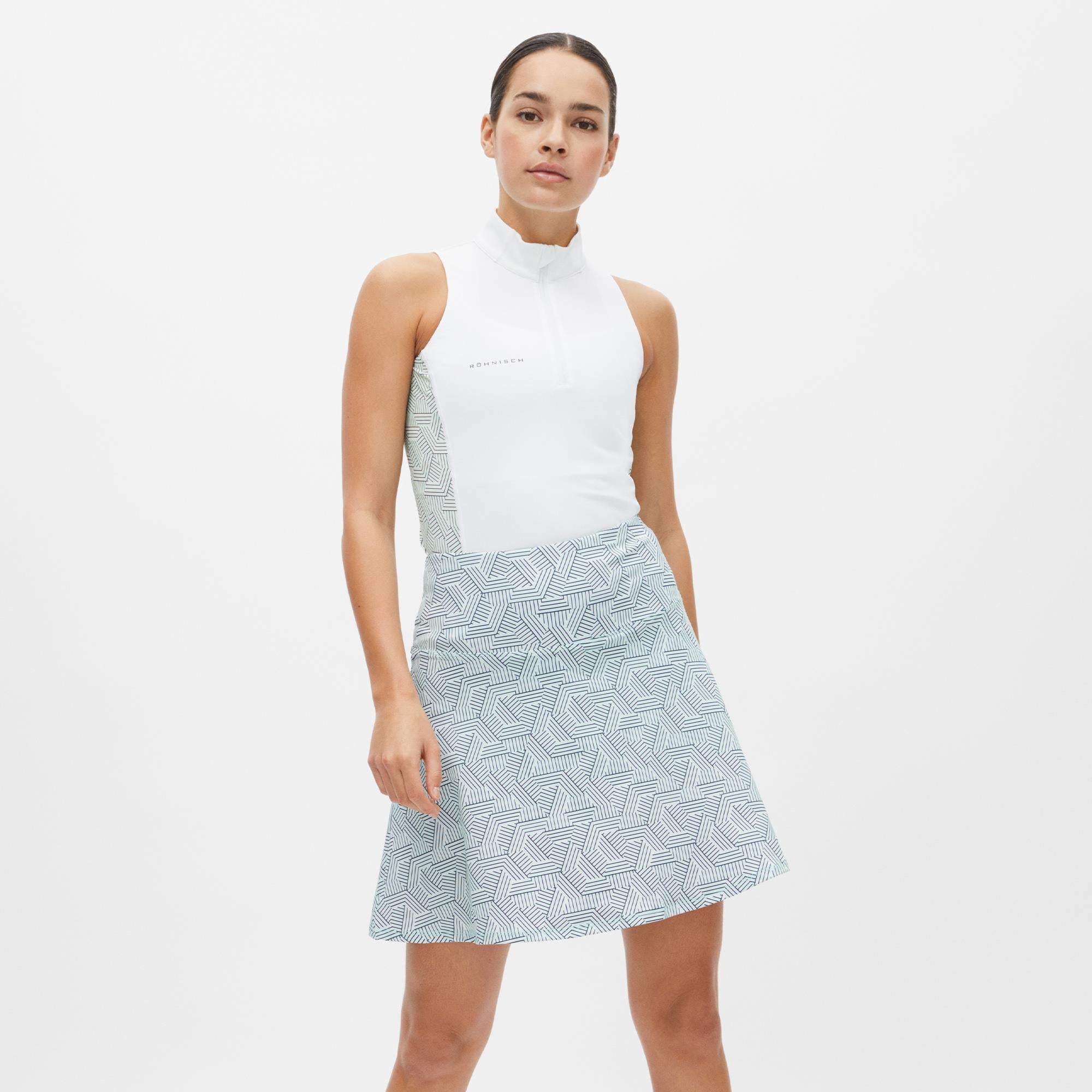 Rohnisch Amy Regular Ladies Golf Skort Hexagon Mint